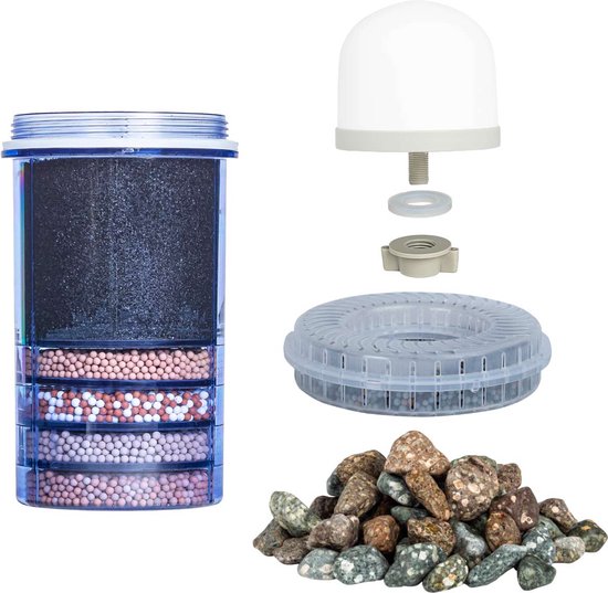 Aqualine 12 complete set met filters, pH-ring en Elvan mineraalstenen