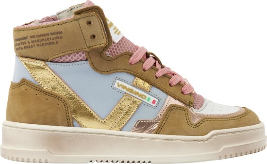 Vingino Daizy mid Sneaker - Meisjes - Multicolor green - Maat 37