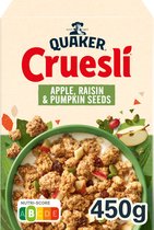 Quaker Cruesli - Ontbijtgranen - Appel & Rozijn - 450 gr - Doos 6 pak