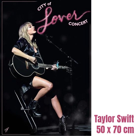 Allernieuwste.nl® Canvas Schilderij Taylor Alison Swift - Zangeres, singer-songwriter - Popmuziek Taylor Swift - Kleur - 50 x 70 cm