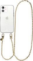 xoxo Wildhearts siliconen hoesje - Geschikt voor iPhone 11 - Dreamy - Telefoonhoesje - Hoesje met koord - Gouden ketting - lang telefoonkoord - Transparant hoesje (lange variant)