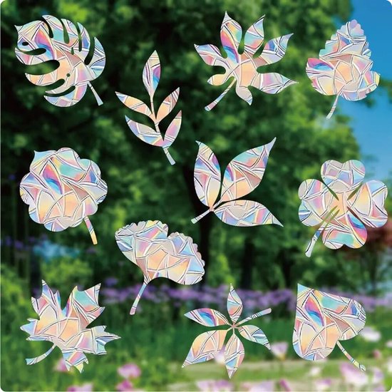 DIFIT Film Fenêtre Anti Regard 3D Effet Arc-en-Ciel 90x200cm, Motif