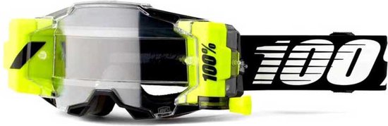 100% Armega Forecast - Motocross Enduro BMX Downhill Bril Crossbril - Zwart met Roll Off Systeem