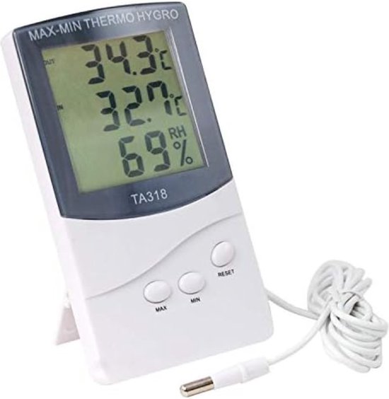 Foto: Thermometer binnen en buiten weerstation binnen en buiten thermometer binnen digitaal thermometer digitaal