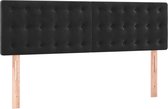 vidaXL Têtes de lit 2 pcs 72x5x78/88 cm Velours Noir - Tête de lit - Têtes de lit - Tête de lit - Tête de lit en bois