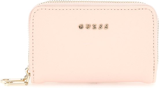 Portefeuille Femme Guess Double Zip Mini Wallet - Pink