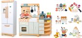 Tender Leaf speelgoed keuken met bijpassende grote koelkast en extra speel accessoires - Broodrooster - Mixer - Fruitblender en gratis Extra snijplank en heel veel extra's