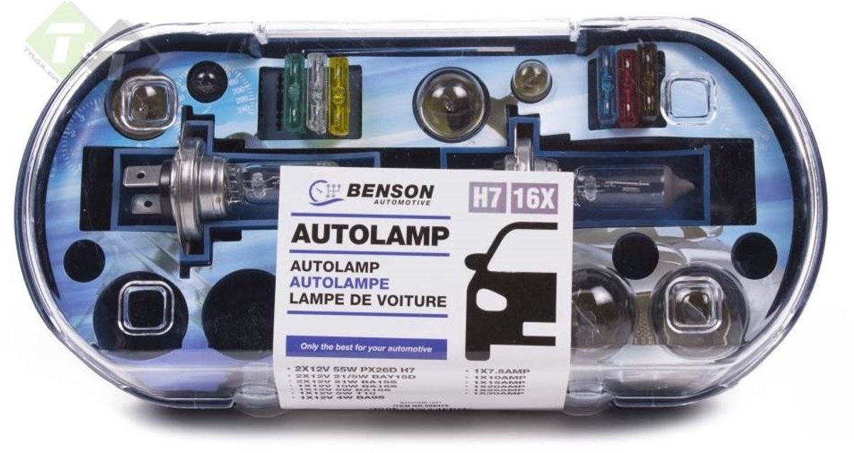 H7 Lampenset - 16 delig - Autolamp set - Benson
