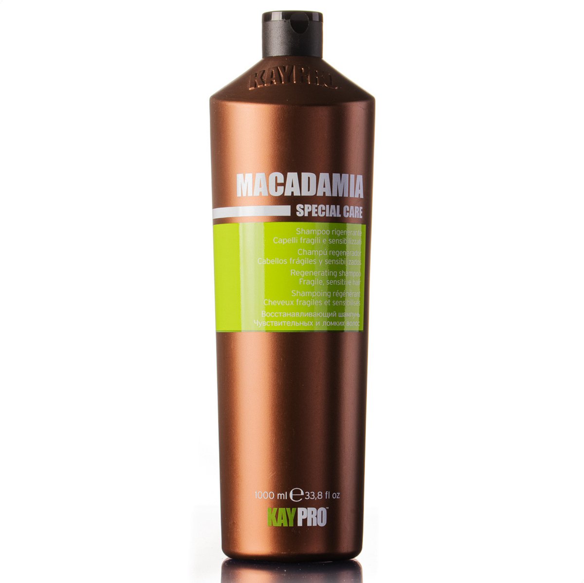 KayPro Macadamia Shampoo 1000 ml – Professionele Haarverzorging – Shampoo voor Fijn, Droog en Beschadigd Haar – Macadamia Olie