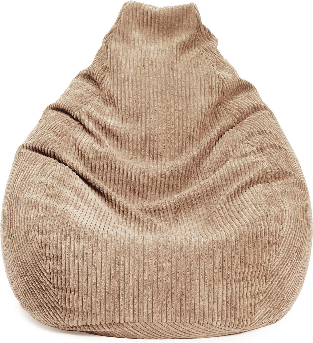 Lumaland Gaming Zitzak XXL van corduroy | Gamingstoel voor volwassenen en tieners | Comfortabele zitzak 135 x 100 cm - Beige