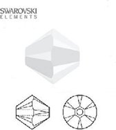 Swarovski Elements, 36 stuks Xilion Bicone kralen (5328), 6mm, white alabaster