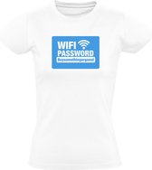Wifi password Dames T-shirt - wifi - sarcasme - internet - frutiger aero - gezellig - humor - grappig