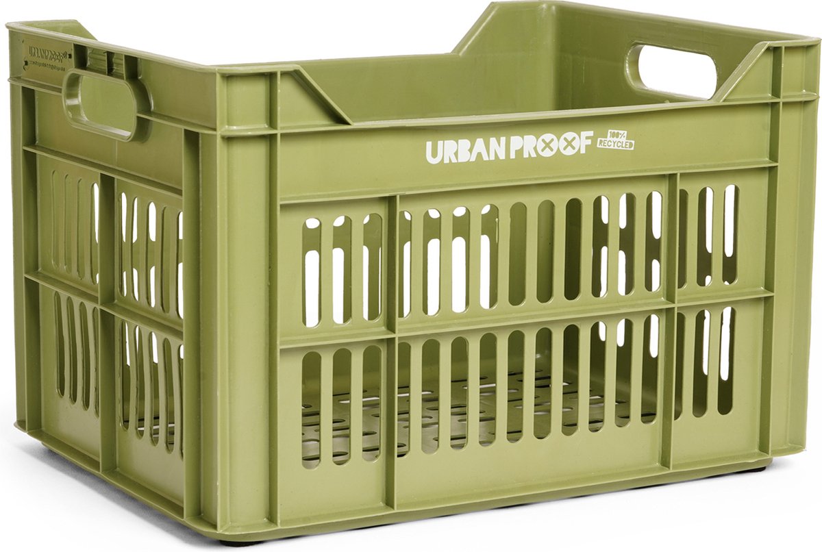 Gerecyclede Fietskrat Urban Proof 30 liter 40 x 30 x 25cm Olijfgroen