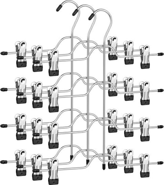 Ruimtebesparende Broekhanger set van 3