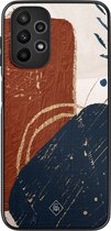 Casimoda® hoesje - Geschikt voor Samsung Galaxy A23 - Abstract Terracotta - Zwart TPU Backcover - Geometrisch patroon - Multi