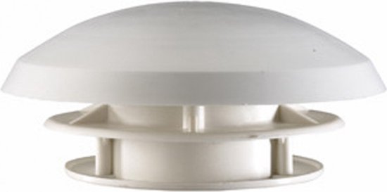 Dakventilator kunststof wit 110 mm gatmaat voor caravan camper boot, dakdiktes vanaf 20 mm