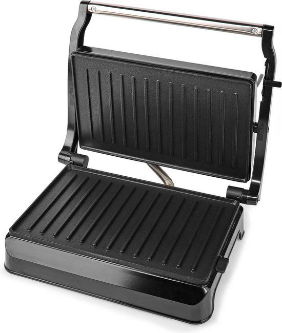 Contactgrill - Tosti IJzer - Panini Grill - Anti Aanbaklaag - 700W - Zilver