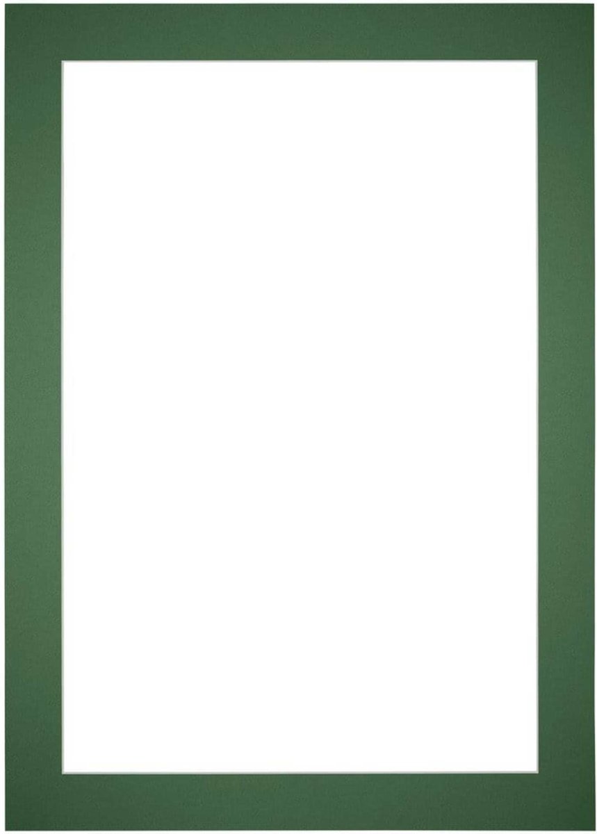 Passe-Partout Fotomaat 10x15 cm - Lijstmaat 20x28 cm - Groen Bos - Museumkarton - Fotolijst niet inbegrepen