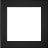 Passe-Partout Fotomaat 8x8 cm - Lijstmaat 20x20 cm - Zwart - Museumkarton - Fotolijst niet inbegrepen