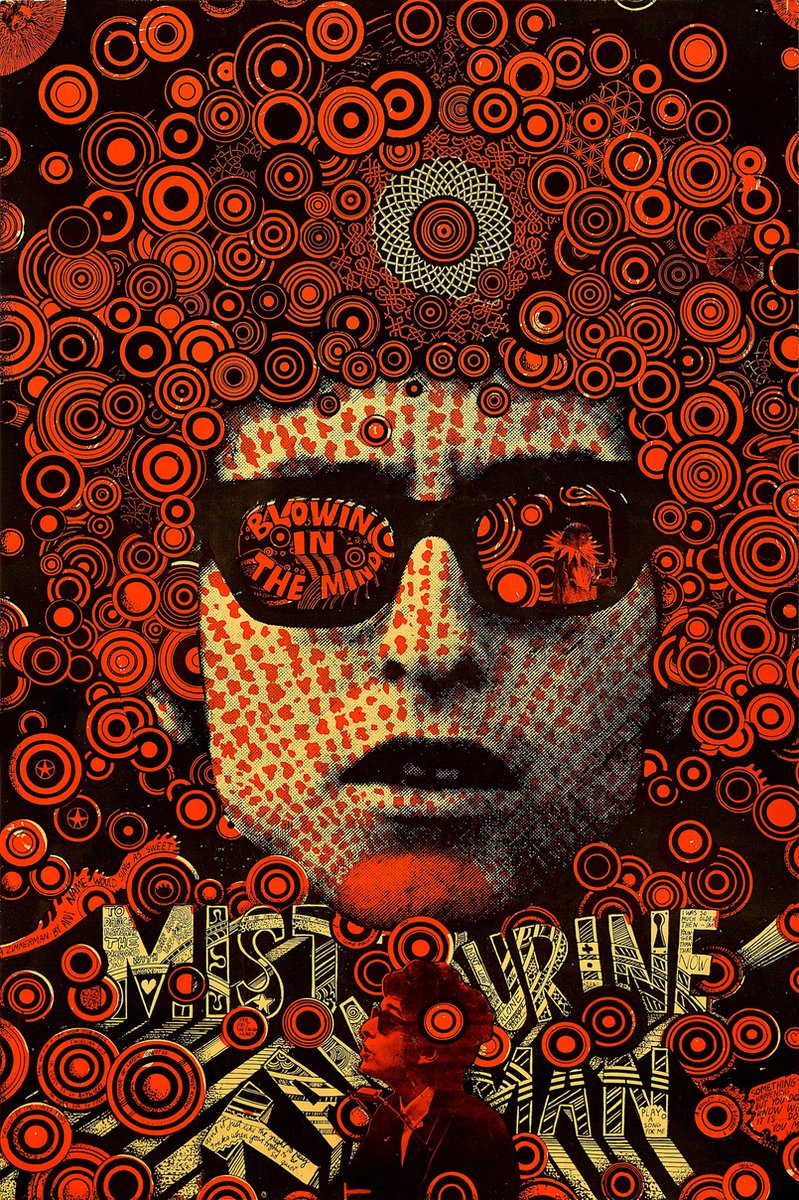 karo-art Poster - Mr Tambourine Man, 1967, psychedelic, Premium Print, Professioneel Fotopapier Multikleur