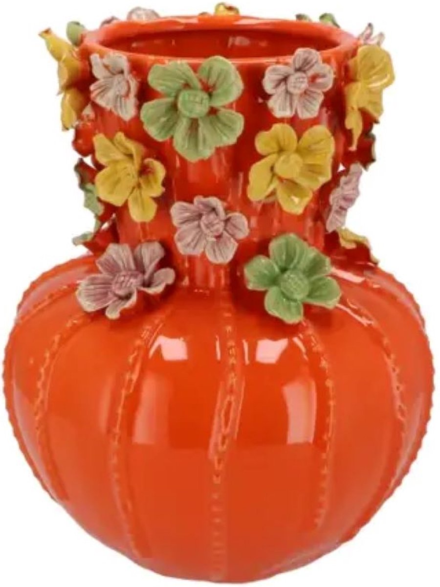 Daan-Kromhout FLOWER ORANGE VASE 26X33CM Oranje