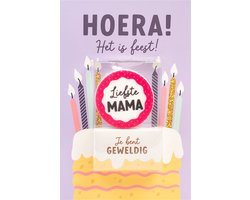 Verjaardagskaart met kaars | Liefste mama | Je bent geweldig