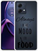 Cazy Hoesje geschikt voor Motorola Moto G84 5G Mood for Food Black