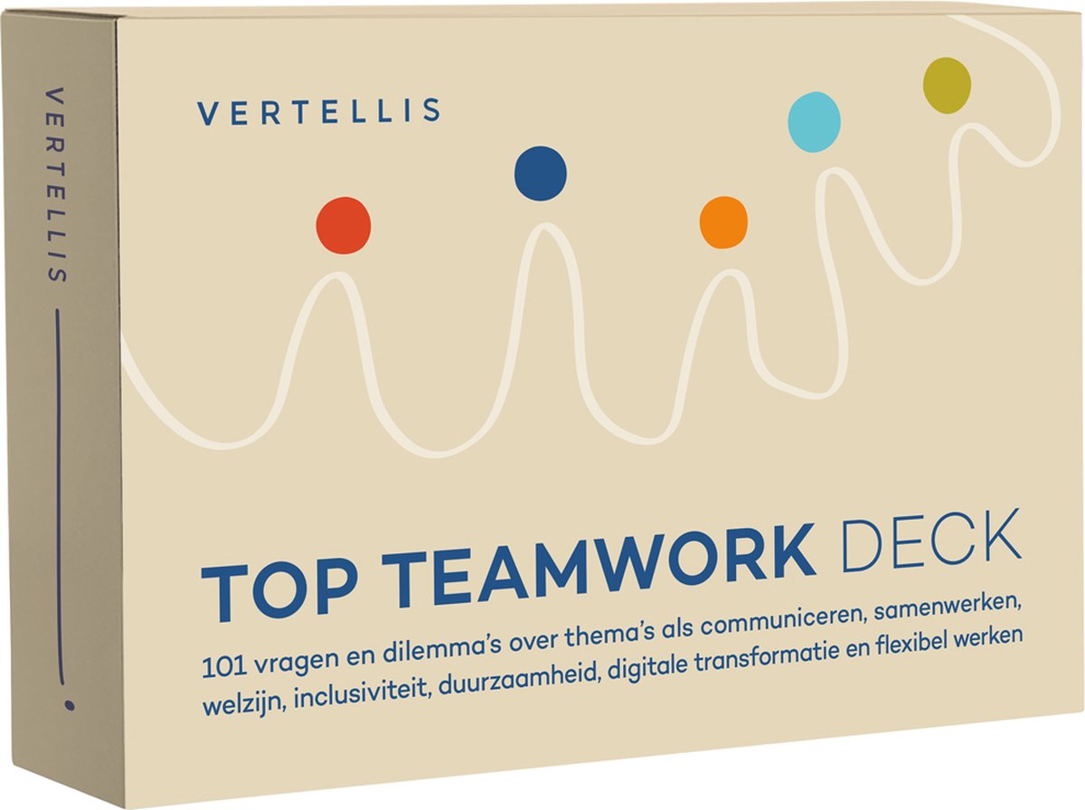 Vertellis TOP Teamwork Deck - Teambuilding Spel en Kaartspel voor op het Werk - 101 Vragen en Dilemma's voor een Sterker Team - Coachkaarten voor Teams en Vergaderingen