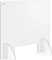 Uniprodo Hoestscherm - 95 x 80 cm - Acrylglas - doorlaat 30 x 10 cm