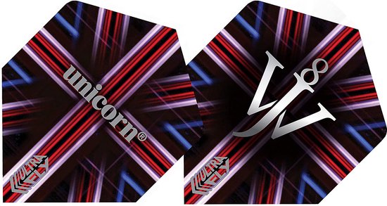 Unicorn - UltraFly - James Wade - 100 Micron - Big Wing Black - Dart Flights van Unicorn — afbeelding 2