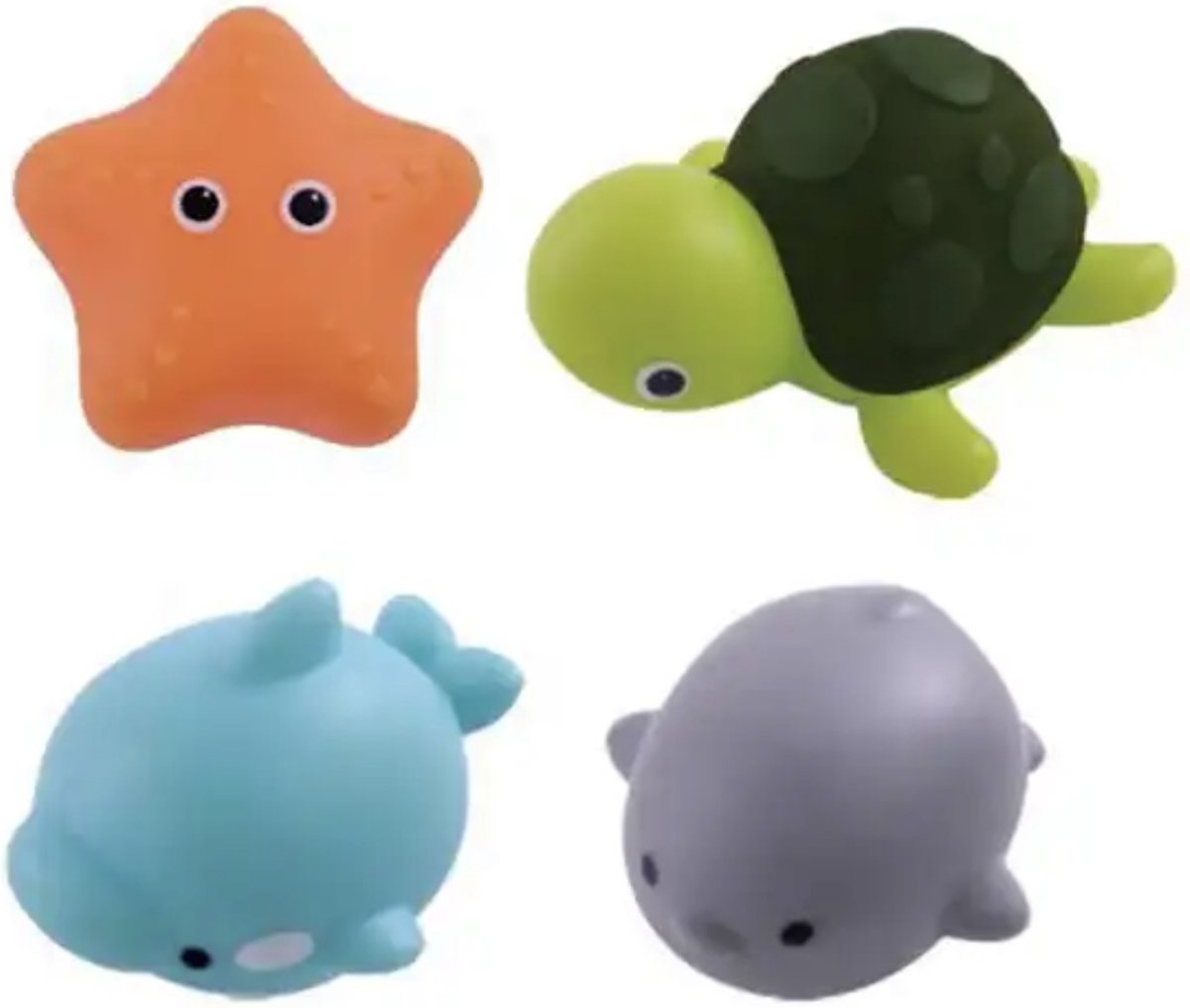 KimDo - Lichtgevend oceaan dieren badspeelgoed - 4 Dieren Schildpad - Speelgoed - Bad - Jongen - Meisje - Badspeeltjes - Baby