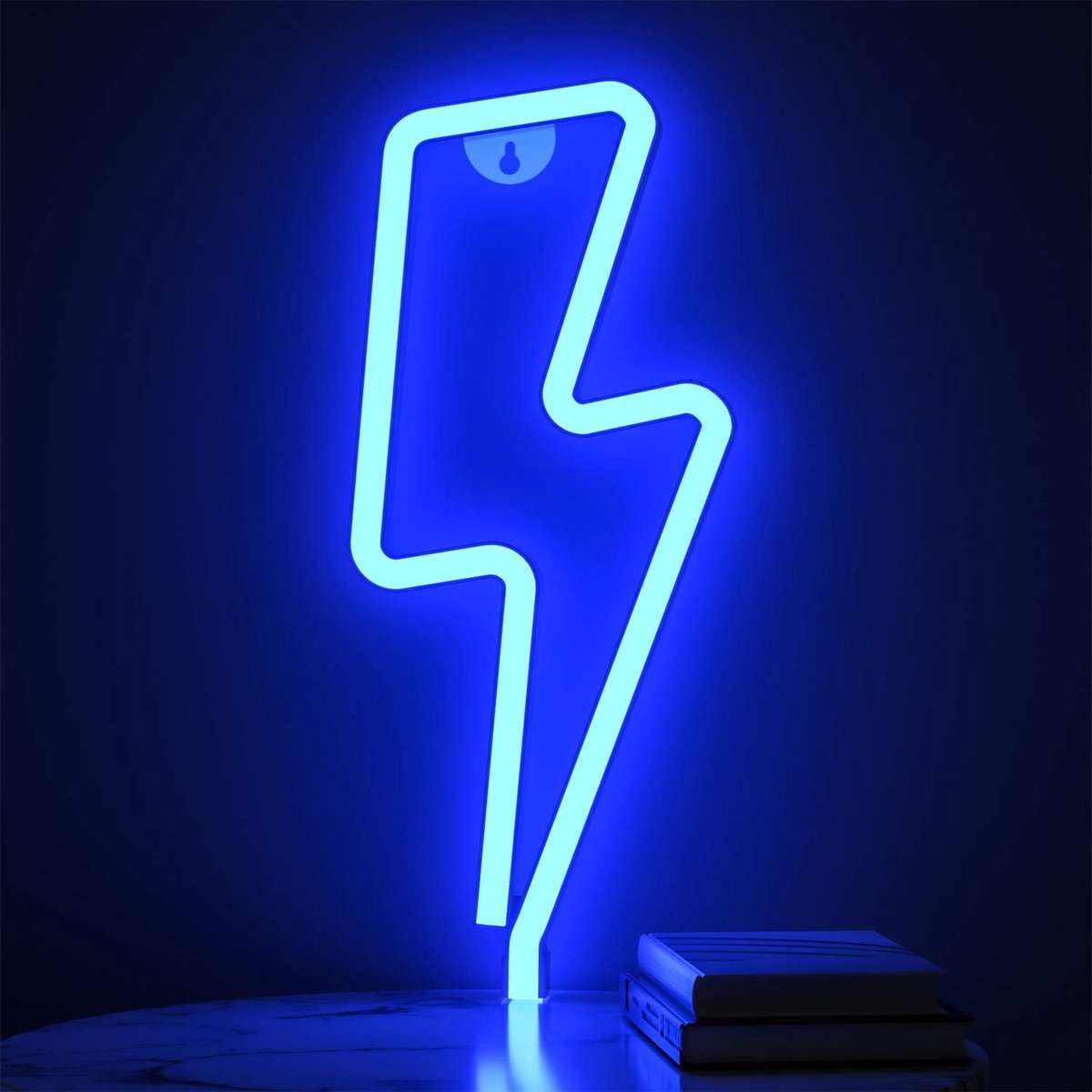 BOTC Neon lamp bliksem- Blauw- Nachtlamp- Neon wandlamp- Neon verlichting