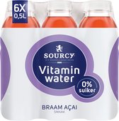 Sourcy Vitaminwater 0% mûre/açai 50 cl par bouteille pet, barquette 6 bouteilles