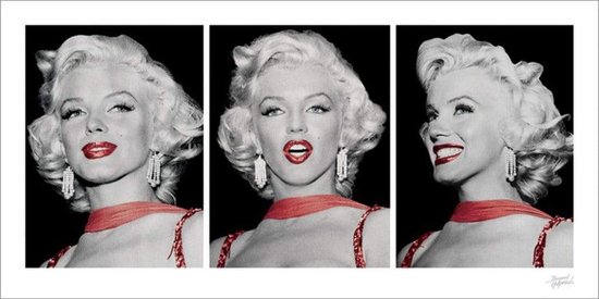 Pyramid Poster - Marilyn Monroe Dress Triptych - 50 X 100 Cm - Multicolor