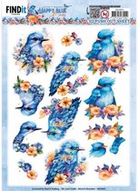 3D Cutting Sheets - Berries Beauties - Happy Blue Birds - Blue Bird