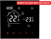 Tuya Slimme Thermostaat - Thermostaat Voor Cv - Werkt alleen op 220 Volt! - Met Wifi - Touchscreen - 3A - 220V vereist - Progammeerbaar - Zwart