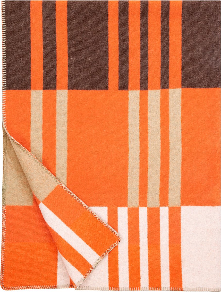 Lapuan Kankurit Wollen Plaid - TOFFEE (130x180cm) Oranje - Plaids.shop®