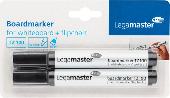 Viltstift legamaster tz100 whiteboard 2mm 2st zw | Blister a 2 stuk