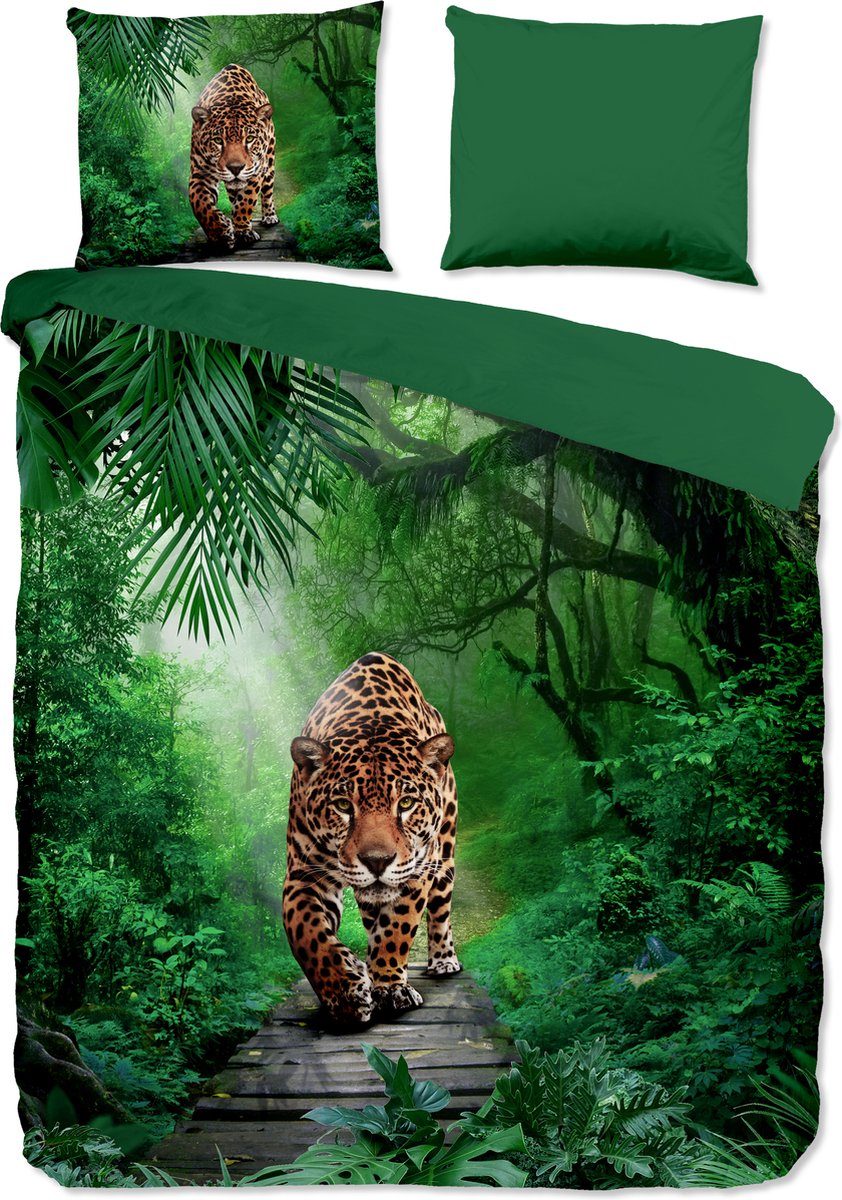 Pure dekbedovertrek luipaard - Lits jumeaux 240x200/220 cm - Multi - Microvezel