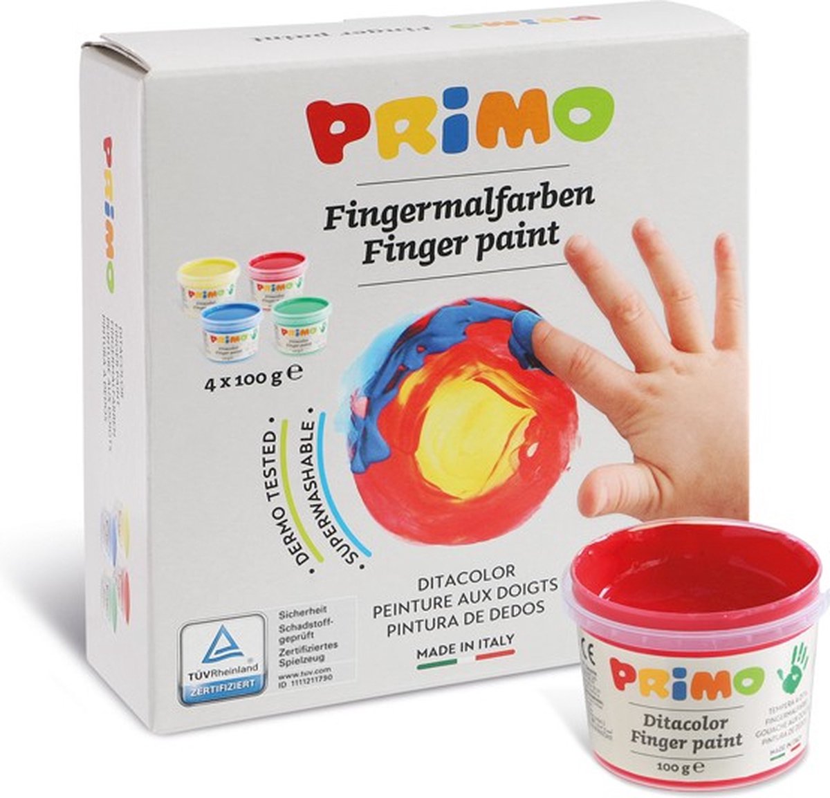 Vingerverf 4 Potjes (4x100gr)