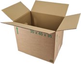 Ace Verpakkingen - Enorm Sterke Multifunctionele doos - 10 stuks - Halve Eurodoos - Zware kwaliteit - Handgrepen - Europallet geschikt - Verzenddoos - Boekendoos - Verhuisdoos - 300 x 400 x 350 mm