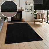 Flycarpets Malaga Wasbaar Vloerkleed - Zwart - 240x340 cm