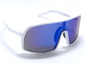 Madeleine Blanc- Matt Wit Sportbril met UV400 Bescherming - Unisex & Universeel - Sportbril - Zonnebril voor Heren en Dames - Fietsaccessoires