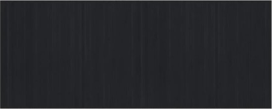vidaXL - Vloerkleed - rechthoekig - 80x200 - cm - bamboe - zwart