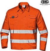 SIR SAFETY MISTRAL Hi Vis Reflecterend Stof Werkjas HEREN Veiligheidsjas Oranje - EN ISO 20471 Klasse 2 - Versterkte Naden - Borstzakken