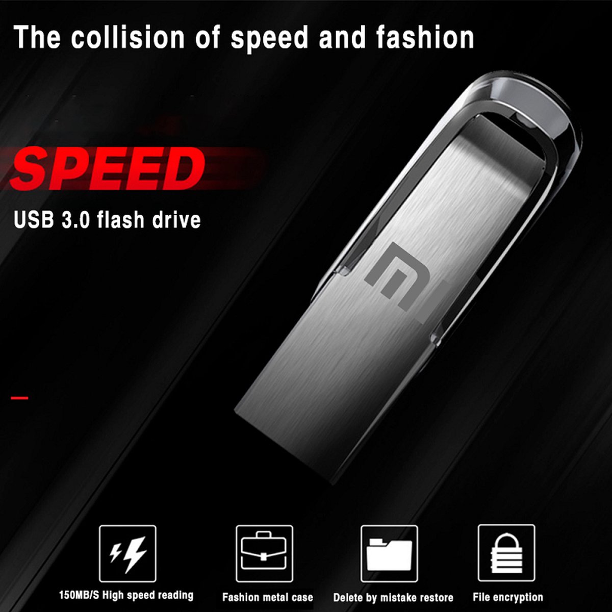 Usb 3.0 Flash Drive - 1Tb - High-Speed Pendrive - Geheugenstick - Zwart met zilver
