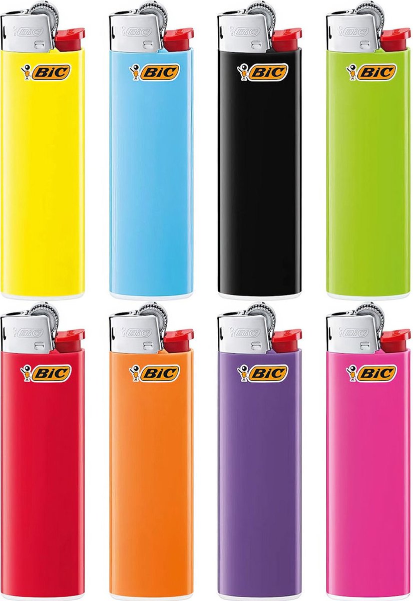 Goedkoopste BIC Slim J23 aanstekers - willekeurige kleuren - 8 stuks