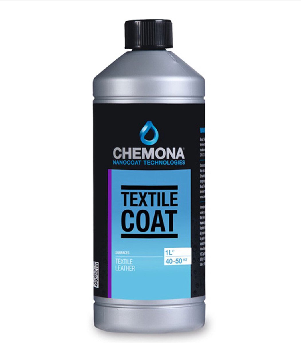 Chemona Nano Coating Textiel 5 liter voor Textiel impregeren op basis van nanotechnologie. Beschermaag tegen water en vuil - Waterafstotend - Vuilafstotend