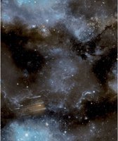 Noordwand Behang Good Vibes Galaxy with Stars blauw en zwart