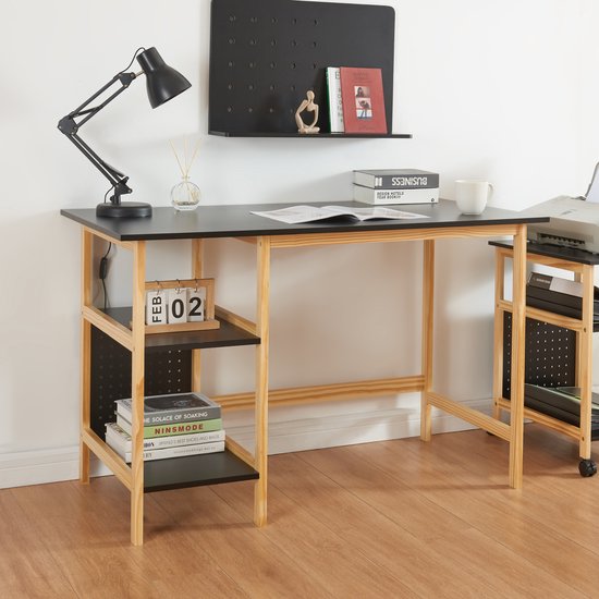 HOMCOM Computertafel Kantoortafel Speeltafel PC-tafel Met Schuiflade E1 Spaanplaat Zwart 104 X 48 X 95 5 Cm~12btl87l0mo01